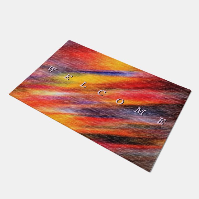Sunset Abstract Colours Doormat (Angled)