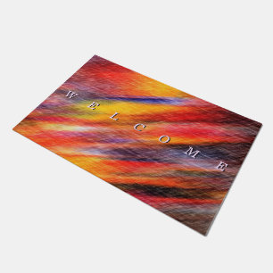 Sunset Abstract Colours Doormat Welcome