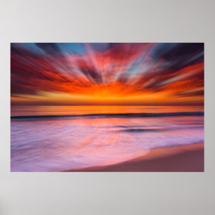 Sunset abstract from Tamarack Beach Poster