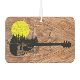 Sunset Acoustic Guitar - Rustic Wood Air Freshener