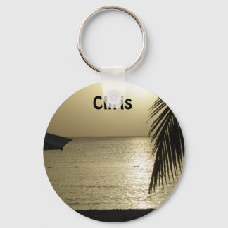 Sunset  Add your Name Keychain