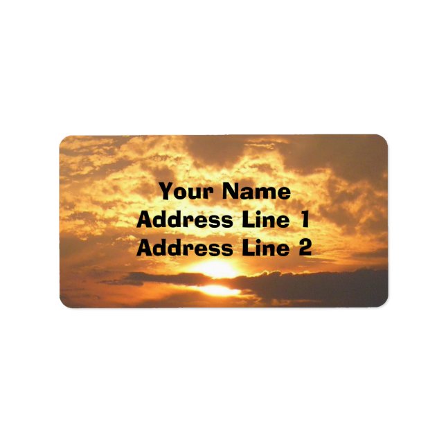 Sunset Address Label (Front)
