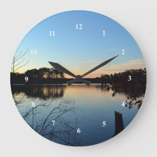 Sunset 'Almost Gone' by Shirley Taylor Large Clock