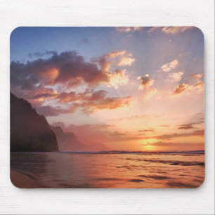 Sunset Along The Kauai Coast Mouse Pad