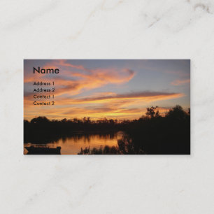 Sunset and Boat Business Card