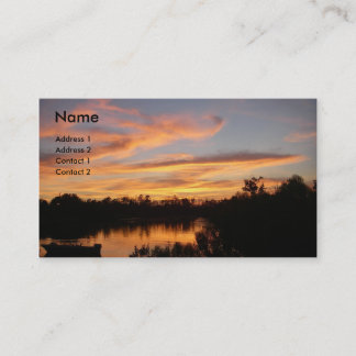 Sunset and Boat Business Card