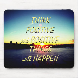 Sunset And Motivational Quote Mouse Pad