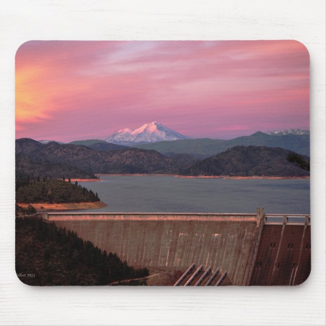Sunset and Mt. Shasta Mousepad (Front)