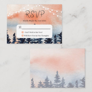Sunset and Pine Forest Enclosure Card