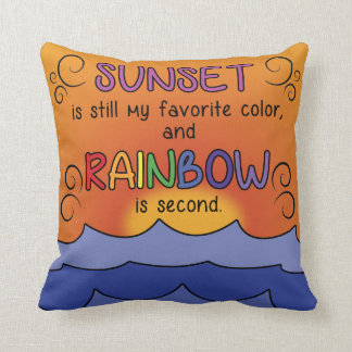 Sunset and Rainbow Pillow