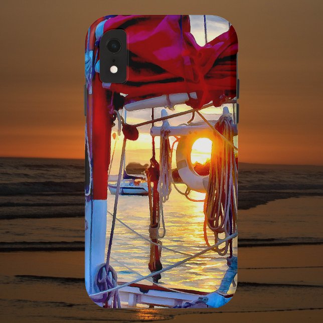Sunset and Sailboats on Lopez Island Phone Case (Creator Uploaded)