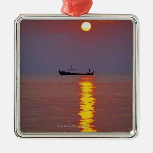 Sunset and Sea 2 Metal Ornament (Front)