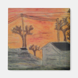 Sunset and shadows magnet