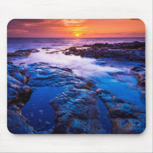 Sunset And Tide Pool In Hawaii Mouse Pad