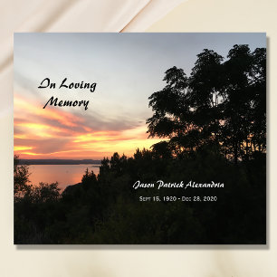 Sunset and Tree Funeral Guest Book