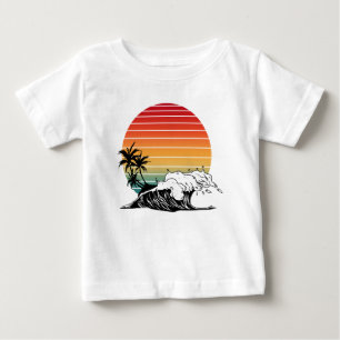 Sunset And Wave Baby T-Shirt