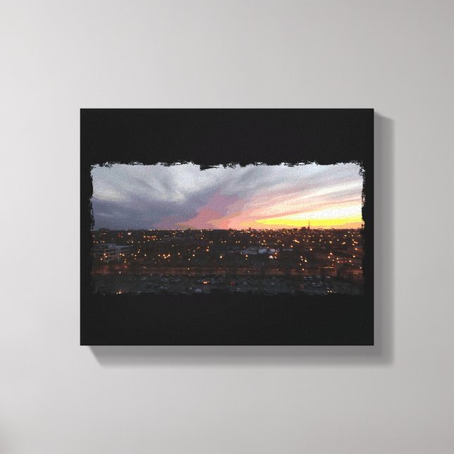 Sunset - April 6, 2018 7:34PM. Canvas Print (Front)