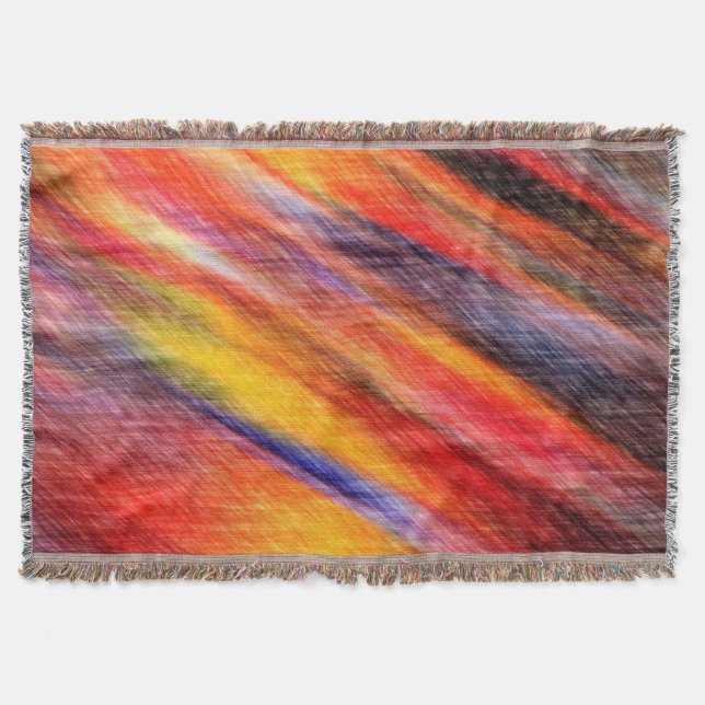 Sunset Art Colours Throw Blanket (Front)