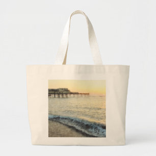 Sunset at Aberystwyth Large Tote Bag