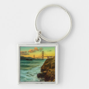 Sunset at Baker Beach Keychain