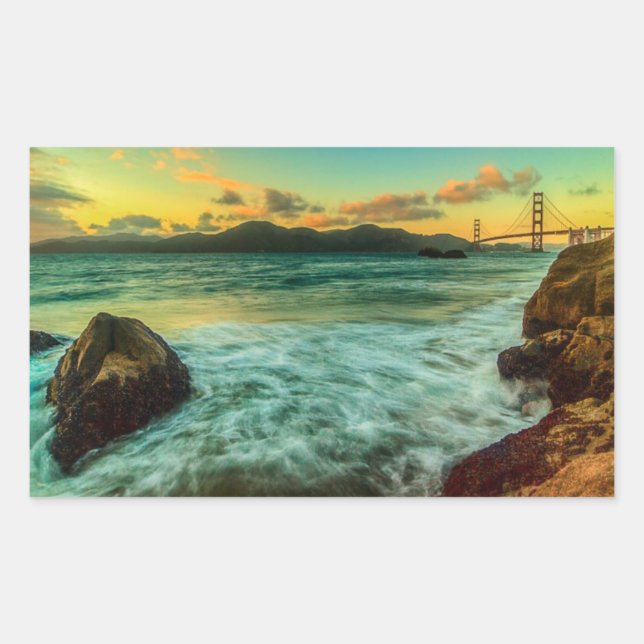 Sunset at Baker Beach Sticker (Front)