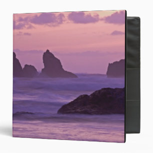 Sunset at Bandon Beach Sea Stacks. Binder