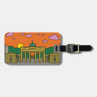 Sunset at Brandenburg Gate in Berlin Luggage Tag