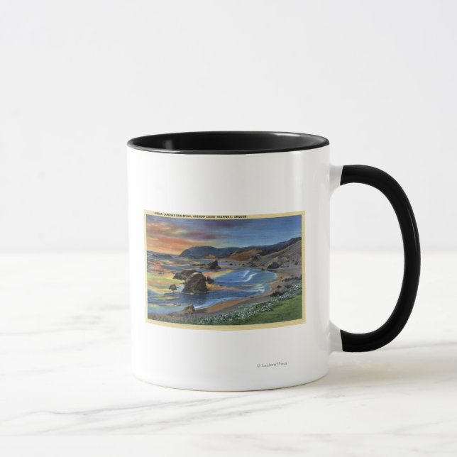 Sunset at Cape San Sabastian on Oregon Mug (Right)