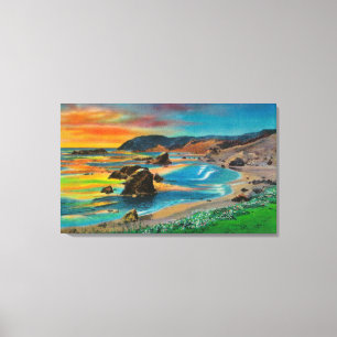 Sunset at Cape San SebastianCoast Canvas Print