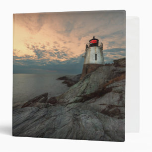 Sunset At Castle Hill Lighthouse Binder