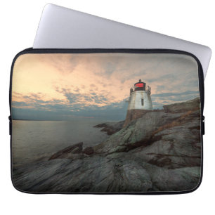 Sunset At Castle Hill Lighthouse Laptop Sleeve