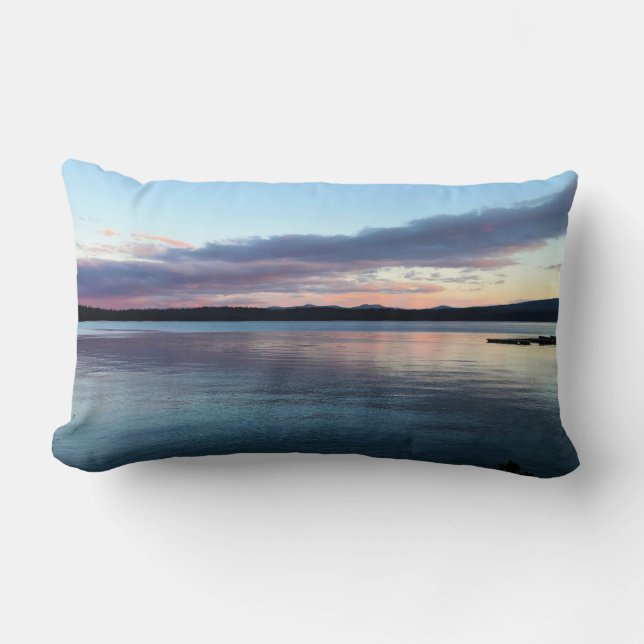Sunset at Crescent Lake, OR Lumbar Pillow (Front)