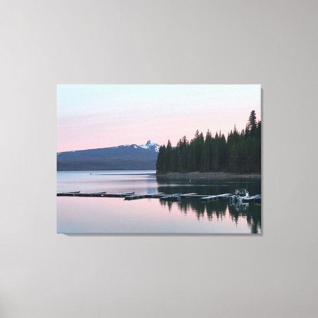 Sunset at Crescent Lake, Oregon Canvas Print (Front)