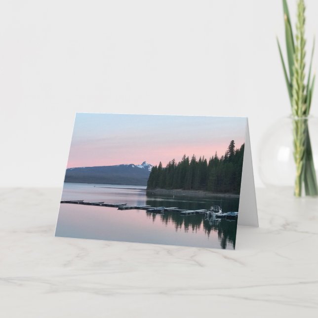 Sunset at Crescent Lake, Oregon Card (Front)