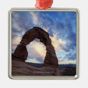 Sunset at Delicate Arch Metal Ornament