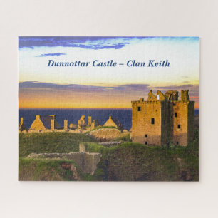 Sunset At Dunnottar Castle – Scottish Clan Keith Jigsaw Puzzle