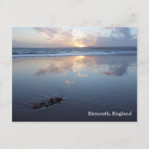 Sunset at Exmouth beach Postcard