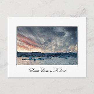 Sunset at Glacier Lagoon 2010 Postcard