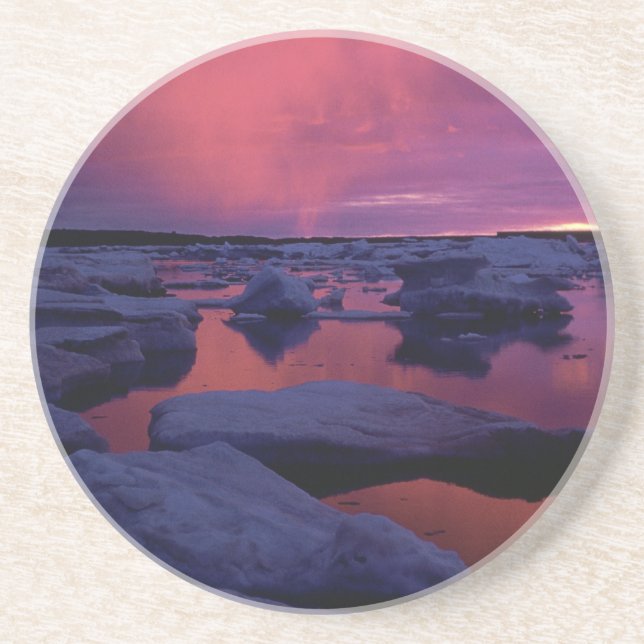 Sunset at Hudson Bay, Canada Coaster (Front)