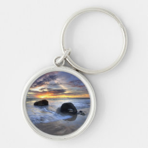 Sunset At Kedonganan Beach Keychain