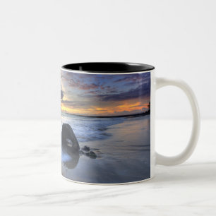 Sunset At Kedonganan Beach Two-Tone Coffee Mug