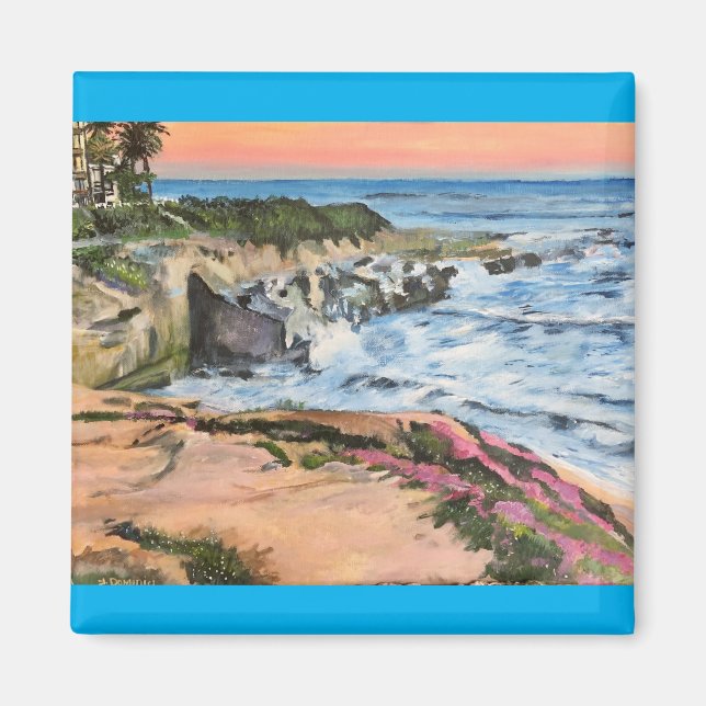 Sunset at La Jolla Cove Magnet (Front)