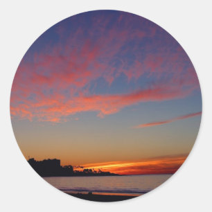 Sunset At La Jolla Shores Classic Round Sticker