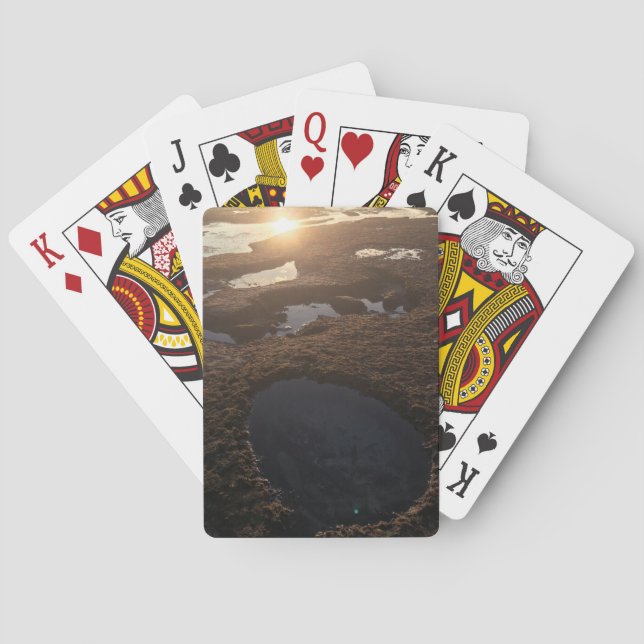 Sunset at La Jolla Tide Pools Playing Cards (Back)