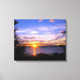 Sunset at Lake Taupo Canvas Print