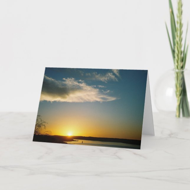 Sunset at Lake Travis - Greeting & Note Cards (Front)