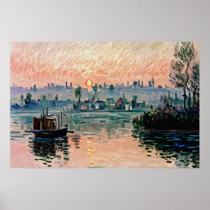 Sunset at Lavacourt (1) A Tranquil Evening Glow Poster