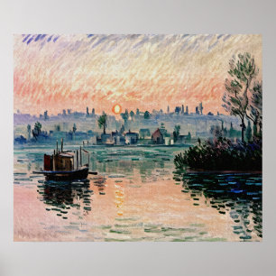 Sunset at Lavacourt (2) A Tranquil Evening Glow  Poster