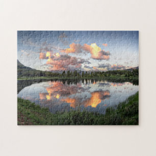 Sunset at Little Molas Lake - Colorado Trail Jigsaw Puzzle