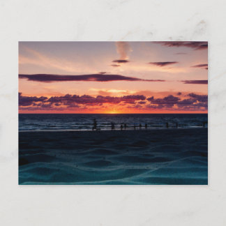 Sunset at Ludington, Michigan Postcard